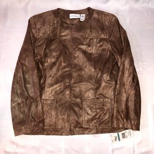 NWT Alfred Dunner Womans Size 16 Camel Blazer